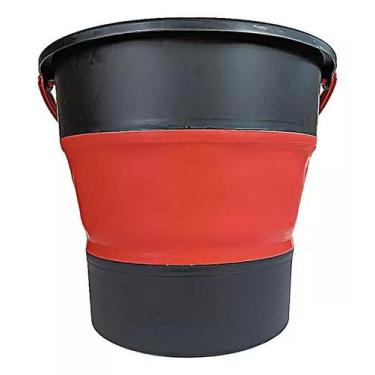 Imagem de Balde dobrável 17 litros sigma tools vermelho - SGT