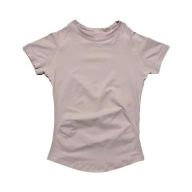 Imagem de Leotardo Feminino Sem Costura Para Esportes, Manga Curta, Ioga, Corrid