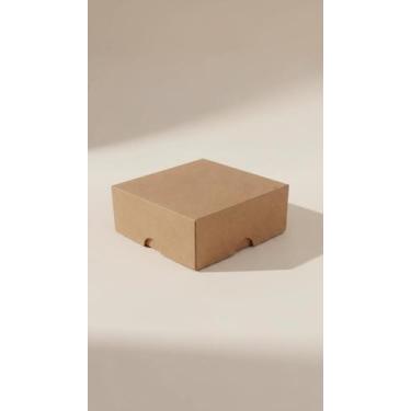 Imagem de Caixa Presente Kraft 15x15x6cm - 50 Unidades - Congratulations Store