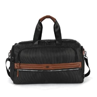Imagem de Sacola Viagem Média Reforçada Resistente Bagagem Luxcel Gash, Preto