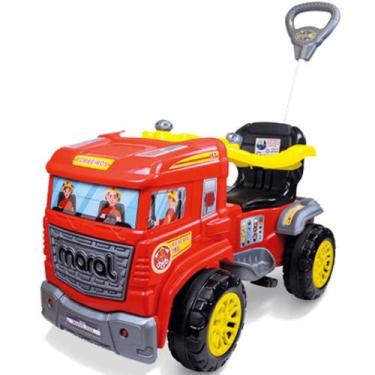 Imagem de Carrinho de Passeio e Pedal Infantil Maral Truck Bombeiro