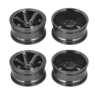 Imagem de Aro da roda RC, 4pcs Estável RC Car Wheel Rim para RC Drift Car para 1/10 RC Car(Cinco falavam preto)