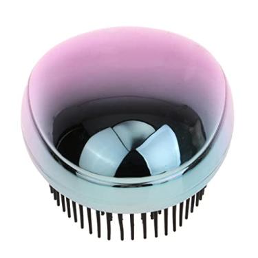 Imagem de Bonarty Pente desembaraçante em forma de ovo couro cabeludo massagem escova de cabelo ferramenta para pentear – Multicor