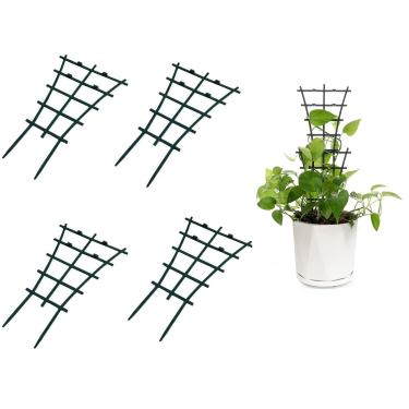 Imagem de Mini treliça de escalada Feitore Garden DIY de plástico sobreposto suporte de planta de vaso para jardinagem treliças para plantas de escalada em vaso