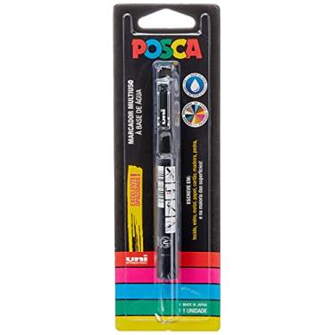 Imagem de POSCA, UNI, Caneta Marcador PC-1M Extra Fina, traço de 0.7mm, Preta, Blister com 1 unidade