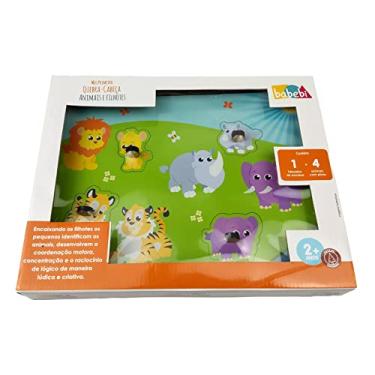 Imagem de Quebra Cabeça Infantil De Madeira Animais E Seus Filhotes Babebi
