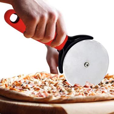 Imagem de Roda e pizza - Fatiador Pizza para Cortar Pizza - Utensílios cozinha práticos para fatiar pizzas finas, massa torta e doces facilmente Fovolat