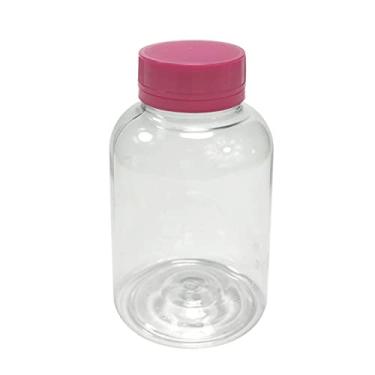 Imagem de POTE PARA CÁPSULAS PET 200ML COM TAMPA LACRE (20 PEÇAS) (Cristal C/Rosa)