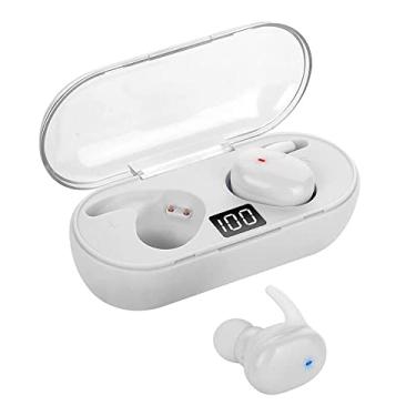 Imagem de Fones de ouvido sem fio TWS Bluetooth 5.0 Fones de ouvido com controle de toque estéreo Fone de ouvido esportivo à prova d'água para smartphone (Branco)