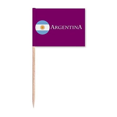 Imagem de Bandeira do Sul Americano de Futebol Argentino Palito Bandeiras Marcador Topper Decoração de Festa