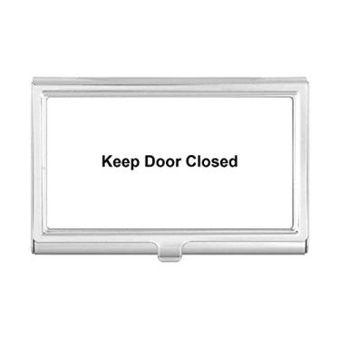 Imagem de Carteira Keep Door fechada com símbolo preto para cartões de visita