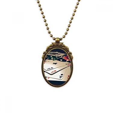 Imagem de DIYthinker Fichas de pôquer para cartas com fotos de jogos, colar antigo com pingente de contas vintage