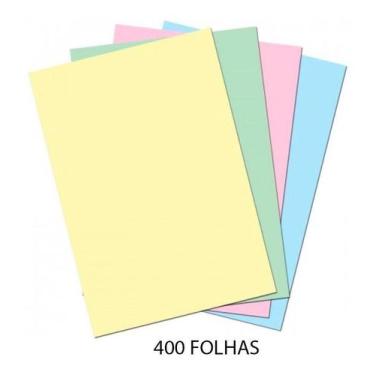 Imagem de Papel Sulfite Chamequinho Colorido 4 Cores 400 Folhas A4 - Chamex