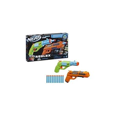 Imagem de NERF Lança Dardos Roblox Jailbreak: Armory, Kit com 2 Lançadores e 10 Dardos Elite - F2483 - Hasbro, Cor: Verde, azul, laranja e cinza