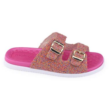 Imagem de Chinelo feminin Moleca 5493.104 tiras largas fivelas grandes