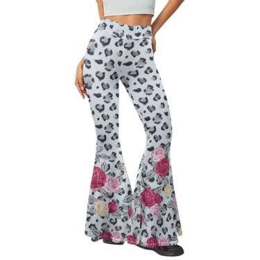 Imagem de ZWPINITUP Calça feminina slim flare yoga para ioga, leggings elásticas de cintura alta...