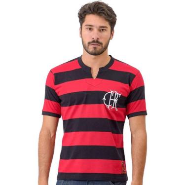 Imagem de Camiseta Braziline Flamengo Tri CRF Masculino - Vermelho e Preto