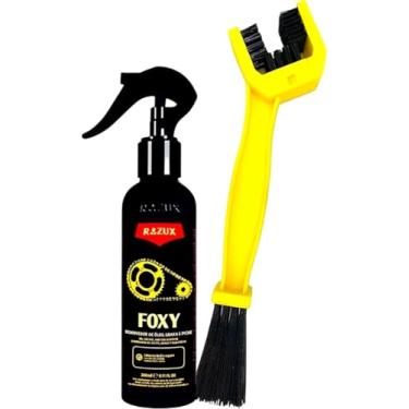 Imagem de Desengraxante Removedor De Óleo Graxa Piche Limpa Corrente Foxy Razux 240ml + Escova limpa Corrente Detailer