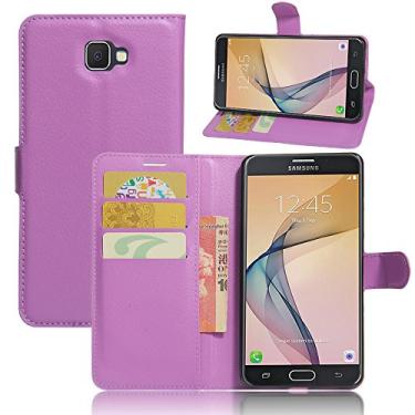 Imagem de Capa para Samsung Galaxy J7 prime â€“ Capa carteira flip de couro PU de para Samsung Galaxy J7 Prime, capa de proteção de telefone estilo empresarial, capa com [compartimentos para
