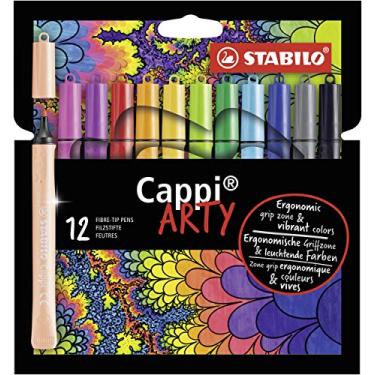 Imagem de Caneta com ponta de feltro – Carteira Stabilo Cappi com 12 cores sortidas
