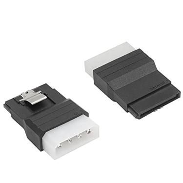 Imagem de Duttek Adaptador SATA para Molex, adaptador de alimentação Molex para Sata de 4 pinos, Molex IDE 4 pinos macho para Sata 15 pinos fêmea conversor de conexão para cabos de alimentação SATA de