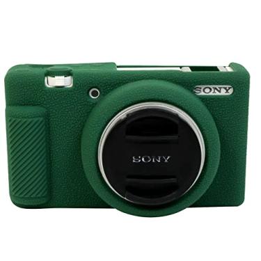 Imagem de Easy Hood Capa para câmera ZV-1F, capa protetora de borracha de silicone macio para câmera Vlog Sony ZV1F/ZV-1 II/ZV-1M2/ZV-1 Mark II, Slim Fit Body Skin DSLR Camera Sleeve Protection (verde)