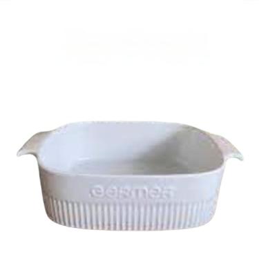 Imagem de Assadeira Travessa Refrataria Porcelana Branca 21x21x7cm Germer