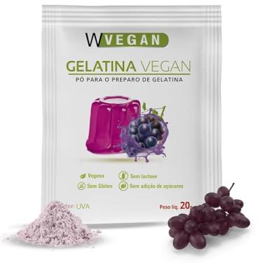 Imagem de Wvegan Gelatina Vegan Sabor Uva 20g - A Primeira Gelatina Vegana do Brasil - Sem Glúten, Sem Açúcar e Sem Lactose