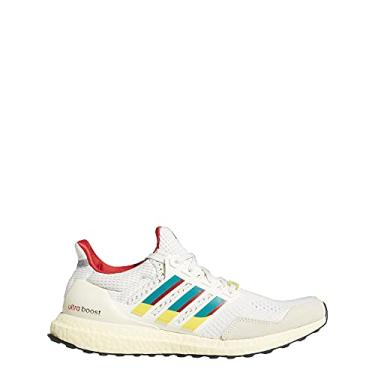 Imagem de adidas T nis de corrida masculino Ultraboost DNA, Branco/Verde Eqt/Escarlate, 4