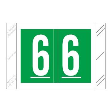 Imagem de Doctor Stuff - File Folder Labels, Number 6, TABBIES 11000 Match - CRNM Series Chart Stickers, Dark Green, 1" x 1-1/2", #6, 500/Roll