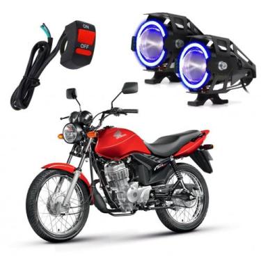 Imagem de Kit Farol de Milha para Moto CG 125 FAN 2005 2006 2007 2008 2009 2010 