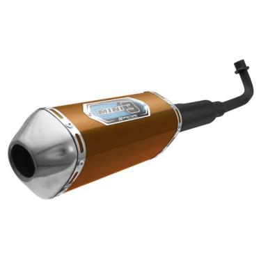 Imagem de Escapamento Pro Tork Mini 3 Biz C-100 2013 À 2015 Curva Preta, DOURADO