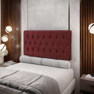 Imagem de Painel Centaurus 140 Veludo Aradecor, Bordô, CASAL PADRãO