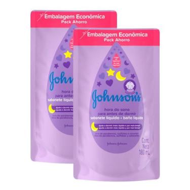 Imagem de Sabonete Líquido Johnsons Baby Hora do Sono Refil 180ml  Kit com duas 