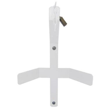 Imagem de Suporte Botijão de Gás P13 Antifurto Parede Caminhão Trailer Branco - 