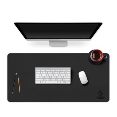 Imagem de MousePad Gamer Preto De material sintético 25x20 60x40 90x40 DeskPad +