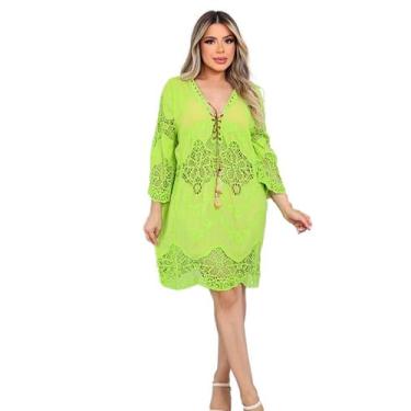 Imagem de Moda Praia Feminina Chemise /Saida de Praia Chic Boho Elegante /Veesti