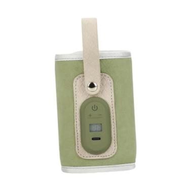 Imagem de harayaa Aquecedor de mamadeira, bolsa térmica para mamadeira, alimentado por USB, fácil de usar, termostato para mamadeiras de 50 mm a 80 mm, Verde