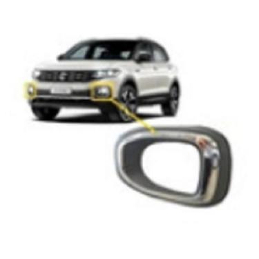 Imagem de Moldura Grade Milha Cinza Aro Cromado T-Cross 2021 - Diversos