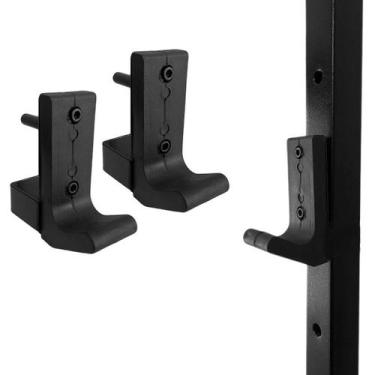 Imagem de Suporte Gancho Profissional P/ Barra Power Rack 50x50mm Musculação Cro