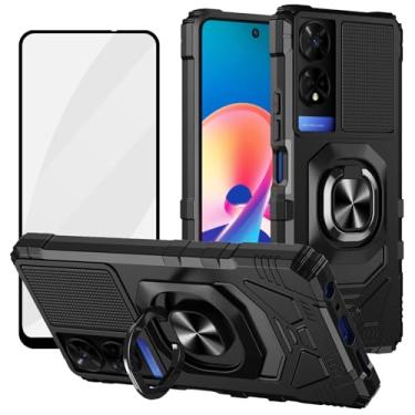 Imagem de Ailiber Capa para celular TCL 50 XE, capa TCL 50 XE Nxtpaper com protetor de tela, suporte de anel para suporte magnético de carro, grau militar, capa de celular resistente à prova de choque para TCL