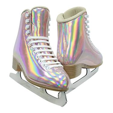 Imagem de Patins de gelo Jackson Softec Mirage Honey Gold para mulheres/meninas - Tamanho feminino 35