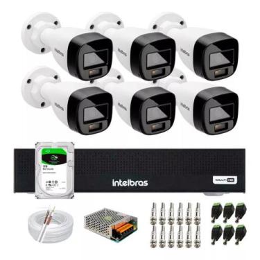 Imagem de Kit Intelbras 6 Full Color 1220 Dvr 8 Canais 3008c C/1tb