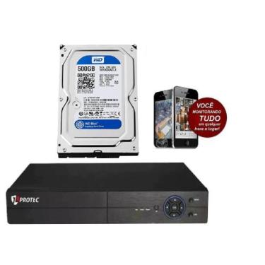 Imagem de Dvr gravador 4 canais Full hd + hd 500GB - Protec
