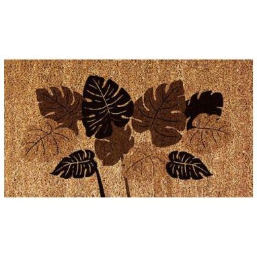 Imagem de Capacho Fibra de Coco Botânico Retangular - 60cm x 33cm - Folhagem Mar