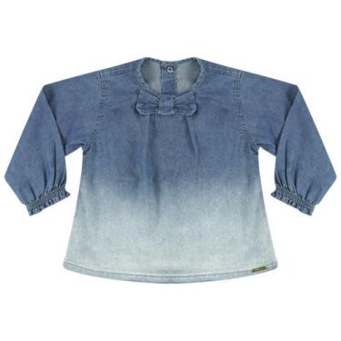 Imagem de Bata Look Jeans Degradê Jeans - UNICA - P, P, Azul