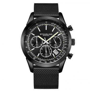 Imagem de Relógio Masculino Stuhrling Rialto 3975.6 Quartzo 44mm com Cronógrafo, Preto
