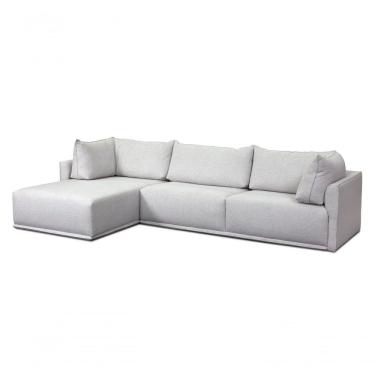 Imagem de Sofa 03 Lugares 3,14mt Com Chaise Long Estofado Cinza Loah Cinza