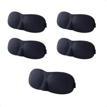 Imagem de Kit 5 Máscara Para Dormi 3d Tapa Olho Ajustável Melhor Sono Poliéster 