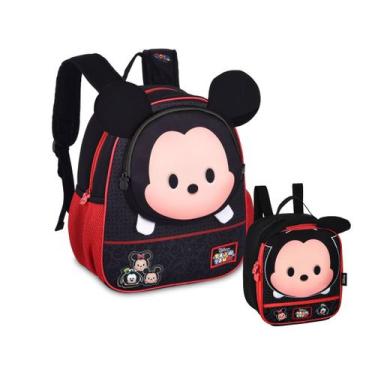 Imagem de Kit Mochila De Costas Com Lancheira Mickey Creche Tsum Tsum - Disney, 